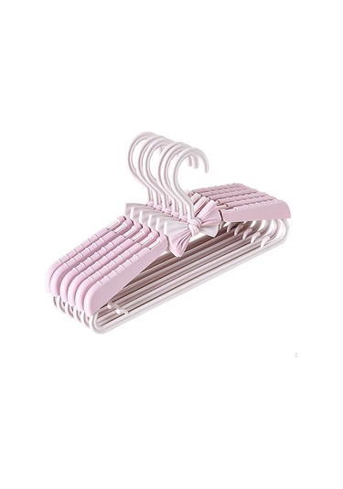 Pembe Ayarlanabilir Çocuk Askısı, Geri Çekilebilir Askı Uzatılabilir Elbise Askısı Kurutma Rafı Teleskopik Pembe