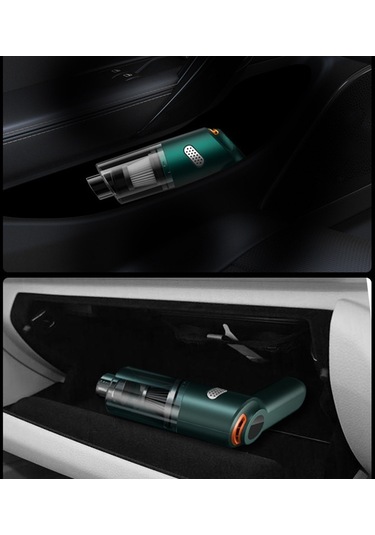 Sones Kbn-010 10000 Pa Deluxe Versiyon Güçlü Araç Akülü El Temizleme Elektrikli Süpürge Koyu Yeşil