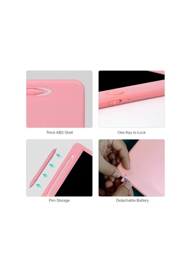 Geeksen 11,5 İnç Lcd Yazı Tahtası - Çocuklar Ve Yetişkinler İçin Göz Koruyucu Çizim Tableti, Tek Tuşla Silme Özellikli Diğer