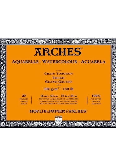 Arches Suluboya Blok 46X61Cm Rough 20 Sayfa 300G