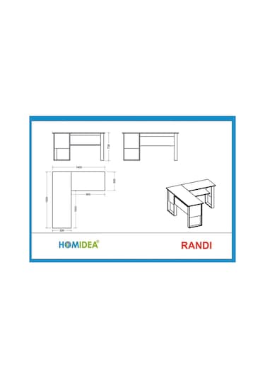 Randi Çalışma Masası Beyaz - Beyaz