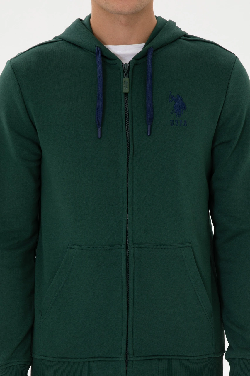 U.s. Polo Assn. Erkek Koyu Yeşil Hırka Örme 50307765-vr079 Koyu Yesıl