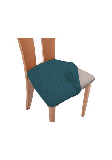 Koyu Yeşil Polar Polar Sandalye Minder Örtüsü Streç Ucuz Yemek Minderi Koltuk Kılıfı Arkalığı Olmadan Koruyucu Mutfak Sandalyeleri Otel Ev