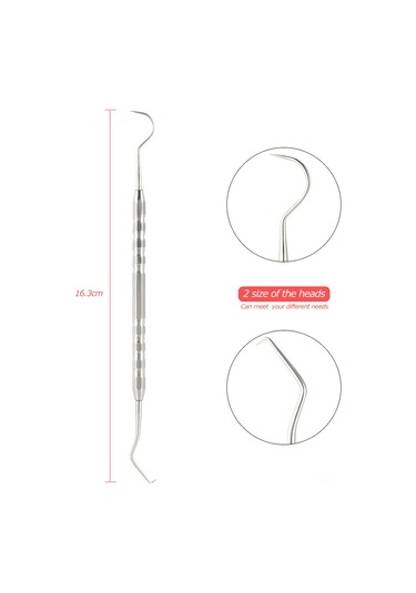 Qingmipy Çift Uçlu Paslanmaz Çelik Diş Muayene Aleti, Diş Hekimliği İçin Pratik Ve Ergonomik Tasarım