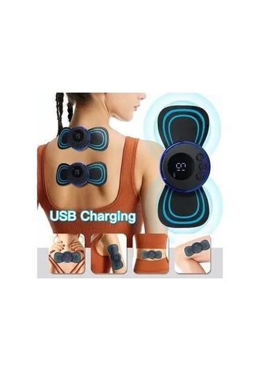 Soulader Kelebek Formunda Ems Elektrostimülasyon Masaj Aleti - Boyun, Sırt, Bel Ve Omuzlar İçin Şık Masaj Yastığı Siyah