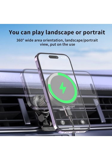 Elmpaly C36 15w Manyetik Araç Kablosuz Şarj Cihazı