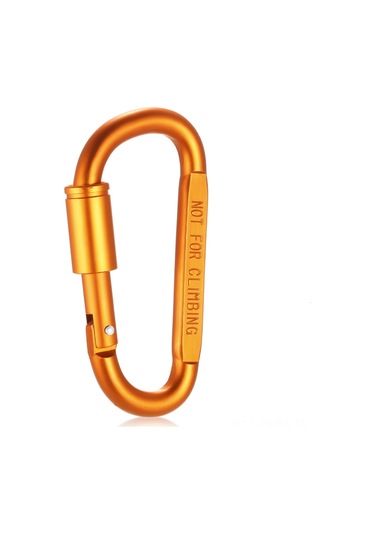 Suofeng Altın Renkli Alüminyum D Tipi Kilitleme Kilitli Anahtar Kilitçigi - Hafif Dış Mekan Çantası Aksesuarı