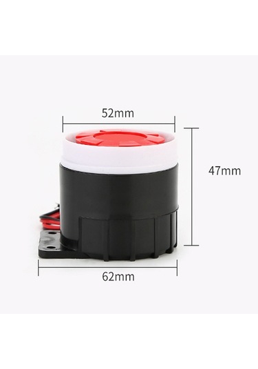 Sones Bj-1k Yüksek Desibel Aktif Buzzer Çift Sesli Elektronik Siren Alarm Duvara Monte Hırsızlık Önleyici Buzzer, Voltaj: 12v Kırmızı Beyaz Siyah