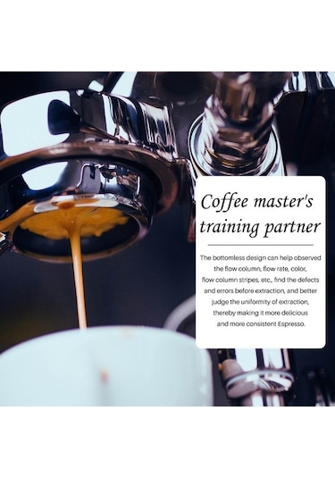 Metabagua Barista Serisi Ve Espresso Makineleri Için Dipsiz Portafilter 54mm, Filtre Sepetli Portafiltre 7klm2u Gümüş