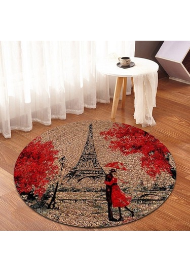 Jüt Yuvarlak Hasır Halı Yolluk Salon Oda Mutfak Halısı Ks-1006