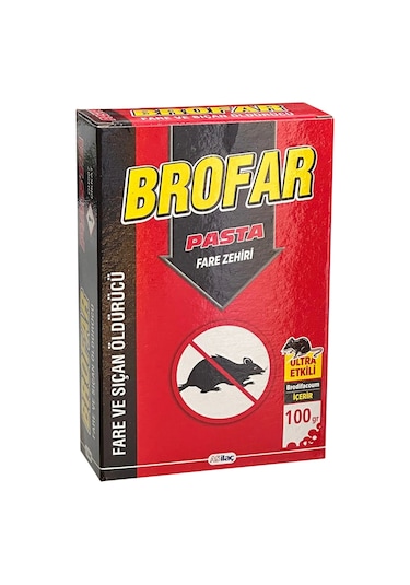Brofar Pasta Fare Zehiri Fare Ve Sıçan Öldürücü 100gr