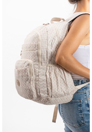 Ultra Hafif Çok Cepli Su Geçirmez Okul Çantası Laptop, Notebook, Okul, Spor, Seyahat Bej Bej Bej