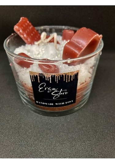 Candles Chocolate Cupcake Çikolata Mum Aromaterapi Kokulu Cam