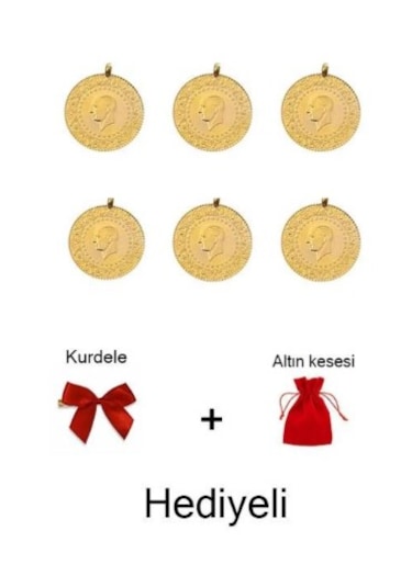 Vıctorıa Gold 6 Adet Çeyrek Altın Eski Tarihli Kulplu 22 Ayar