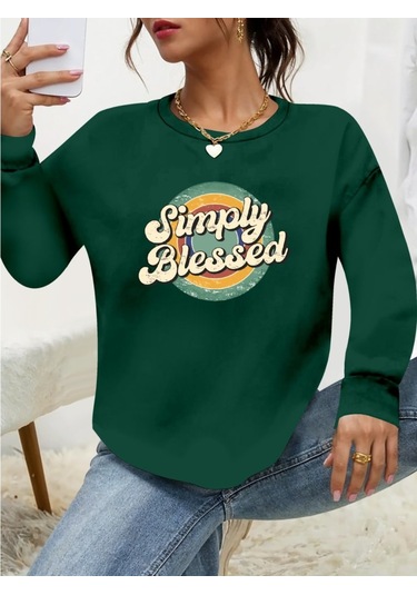 Evyora Kadın Uzun Kollu Bisiklet Yaka Viskon Iki Iplik Bluz Yeşil