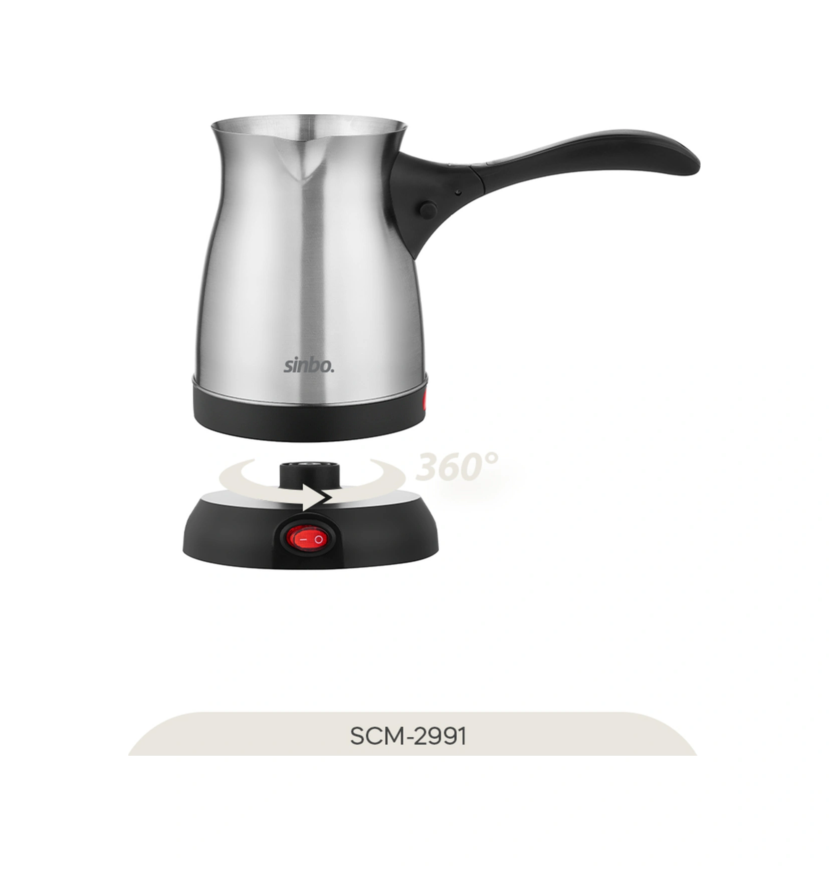 Sinbo SCM-2991 Elektrikli Cezve Türk Kahvesi Makinası Katlanır Kulplu