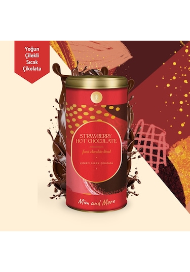 Mim And More Çilekli Sıcak Çikolata Strawberry Hot Chocolate Tin 200 G