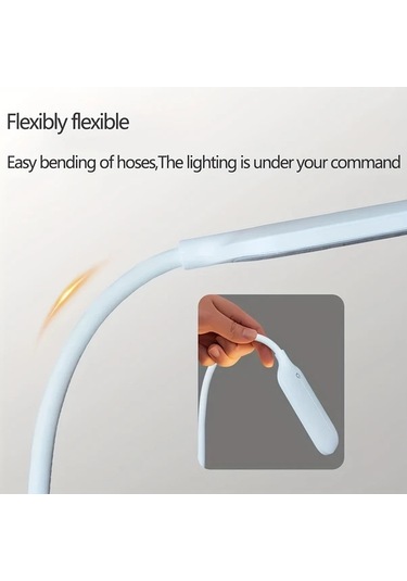 Boatshop1 Beyaz Usb Port Ve Kablosuz Sarj Pedli Modern Led Masa Lambasi Calisma Okuma Icin Katlanabilir Tasarim Yurtlar Ev Ofisler Ideal Beyaz