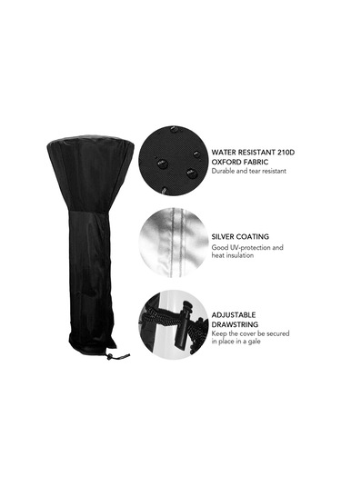 Aubyhe 240x92x59cm 210d Oxford Pu Kaplama Bahçe Isıtıcı Koruması - Su Geçirmez, Yağmur Ve Güneş Tenkidi, Toz Ve Rüzgar Koruma