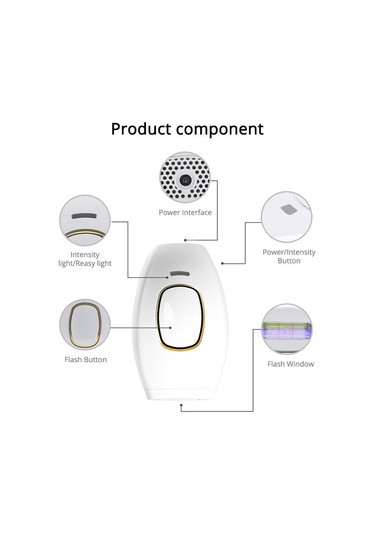 Ipl Epilasyon Cihazı, 600000 Flash, Kalıcı, Ağrısız Beyaz