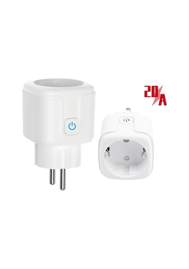 Ulzyvf Akıllı Soket 20a Ab Fiş, Zamanlayıcılı Cep Telefon Kontrol, Uzaktan Kumandalı Ev Soketi, Enerji Monitörü