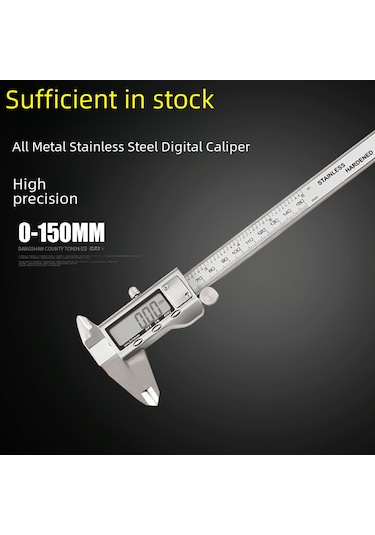 Kosona Endüstriyel 0-150mm/200mm Hassas Dijital Çubuk Ölçer, Paslanmaz Çelik, Ce Onaylı, Stokta, Kesin Ölçü İçin Dijital Ekran