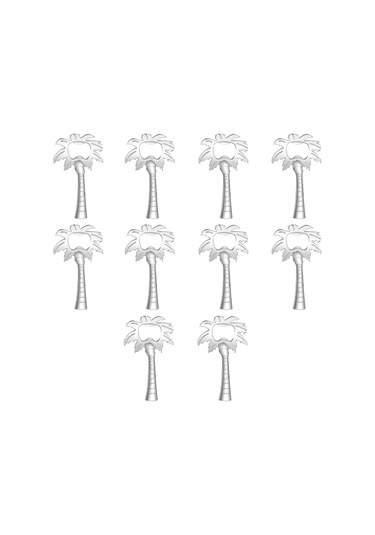 10 Adet Hindistan Cevizi Ağacı Şişe Açacağı Düğün Hediye Malzemeleri Gümüş Gümüş