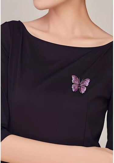 Beautiful Detail Broş Takı Kelebek 241001046 Violet