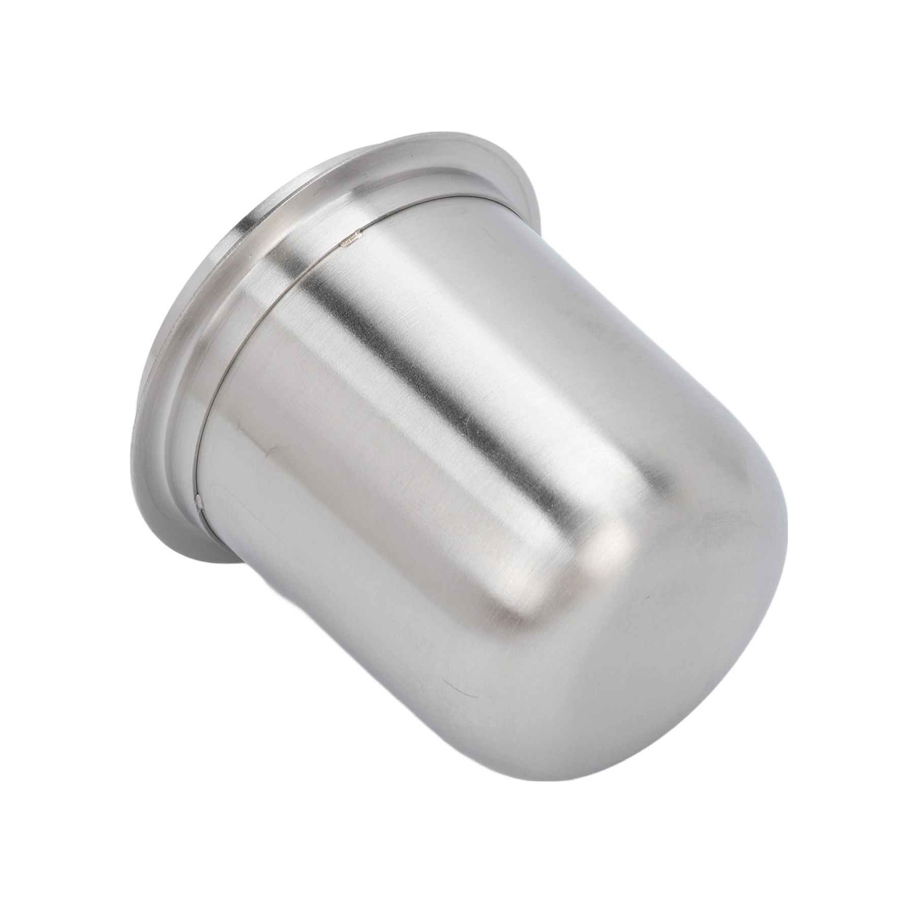 Fosenze Stainless Steel 150ml Kahve Toz Toplayıcı Kupa - 58mm İtalyan Kolu Uyumlu, Ellerden Bağımsız, Kolay Temizlenir Siyah - Gri