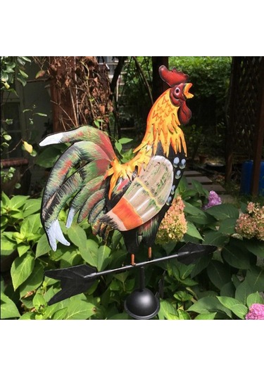 Suntek 47 '' Avrupa Metal Boyalı Horoz Rüzgar Gülü Yön Burcu