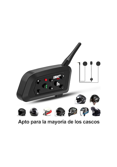 Vkemall Ejeas V6 Pro Motosiklet Kask Bluetooth İletişim Cihazı, 1200m Aralık, Ip65 Su Geçirmez, 12 Saat Konuşma Süresi