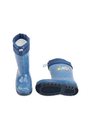 Gezer 00674 Erkek Çocuk Termal Astarlı Su Yağmur Geçirmez Çizme Lacivert