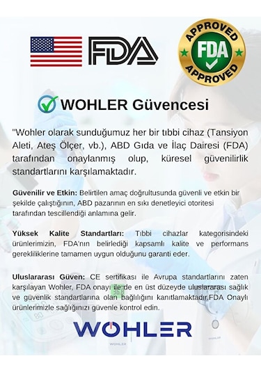 Wohler Temassız Dijital Ateş Ölçer Alından Vücut ve Nesne