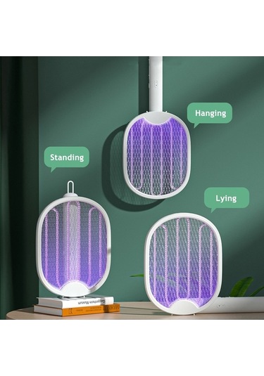 Dancemonkey Portatif Sivrisinek Raketi Ve Lamba - Duvara Asılabilir, Usb Şarjlı