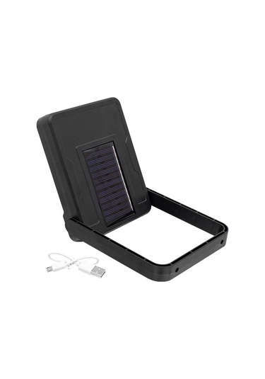 Powermaster Yx-607 Cob Ledli Solar Panelli Hareket Sensörlü Çok Fonksiyonlu Lamba Siyah