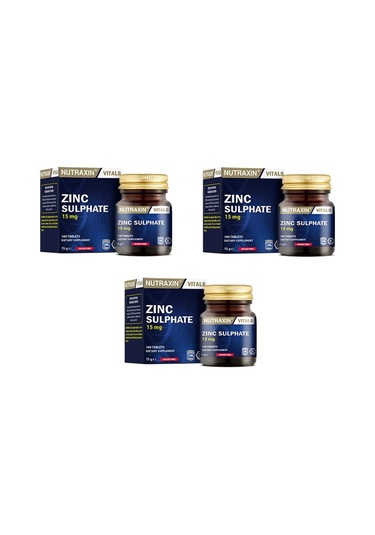 Nutraxin Zinc Sulphate 15 Mg 100 Tablet 3 Adet