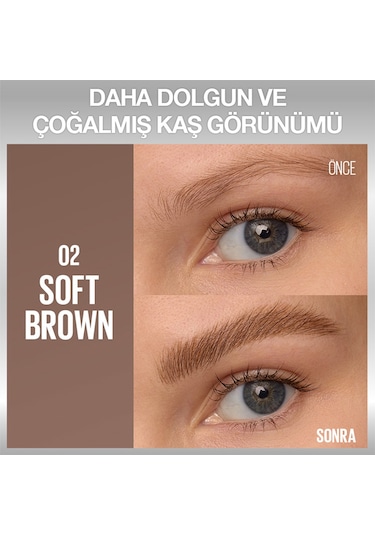 Maybelline New York Brow Insert Çift Uçlu Kaş Kalemi 02 Soft Brown