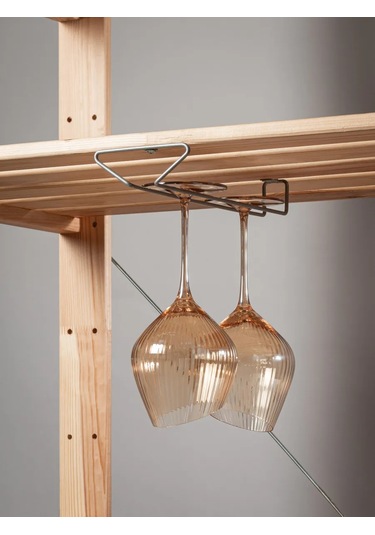 İlwi Duvara Monte Askılı Bardağınız Ve Flüt Bardak Askısı, Askı Aparatlı 430654594 Gri