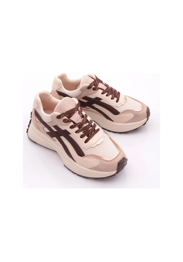 Dgn 83147 Kadin Sneaker Ayakkabi Kahve Süet Multi