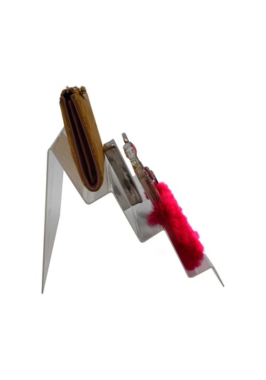 Telefon ve Cüzdan Standı 3 Kademe Geniş Pleksi