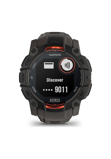 Garmin Instinct 3 50 Mm, Solar Kömür Siyahı Siyah - Yeşil