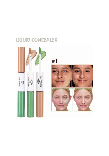 Sıvı Kapatıcı Çift Uçlu Nemlendirici Su Geçirmez Kapak Koyu Halkalar Yüz Renk 01 8ml C01