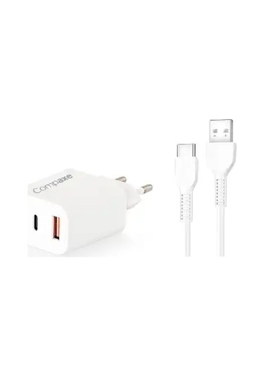 Compaxe Cta-350 Ut 35w Pd/qc + Type-c To Usb 3a Kablolu Şarj Seti