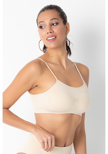 Doremi İnce Askılı Toparlayıcı Kaplı Sütyen Ten-l-xl Ten