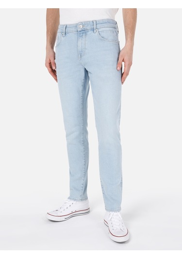 Colins 041 Danny Dar Kesim Düşük Bel Düz Paça Mavi Erkek Pantolon DENİM