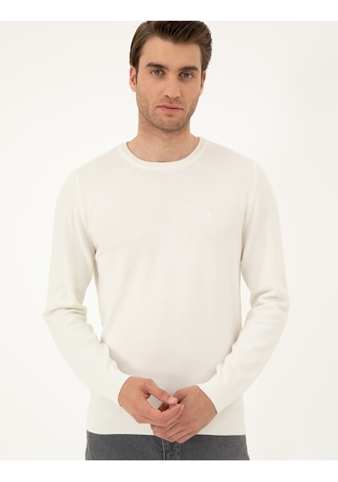 Pierre Cardin Erkek Ekru Kazak /triko 50296575-vr019 Ekru