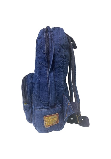 Kaliteli Mini Vintage Salaş Disayn Günlük Sırt Gezi Çantası 19 Cm X 34 Cm Lacivert