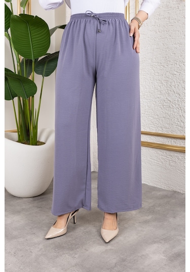 Beli Lastikli Salaş Ayrobin Pantolon - Gri / A0103 Gri