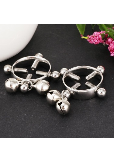 Suntek 2 Adet Kadınlar Meme Kalkanları Vida Vücut Piercing Gümüş