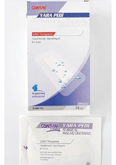 Cansın Plast 9 Cm X 15 Cm Şeffaf Yara Pedi Pu 523